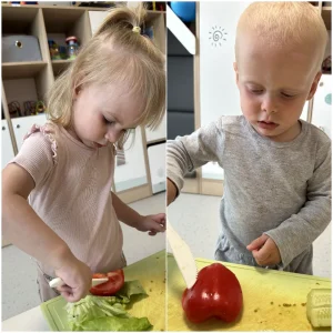 Dinusie i sałatka warzywna