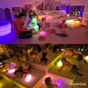 Niedźwiadki - zabawy w pokoju terapii światłem