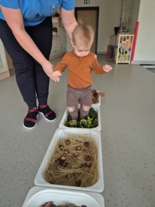 Niedźwiadki - jesienna ścieżka sensoryczna