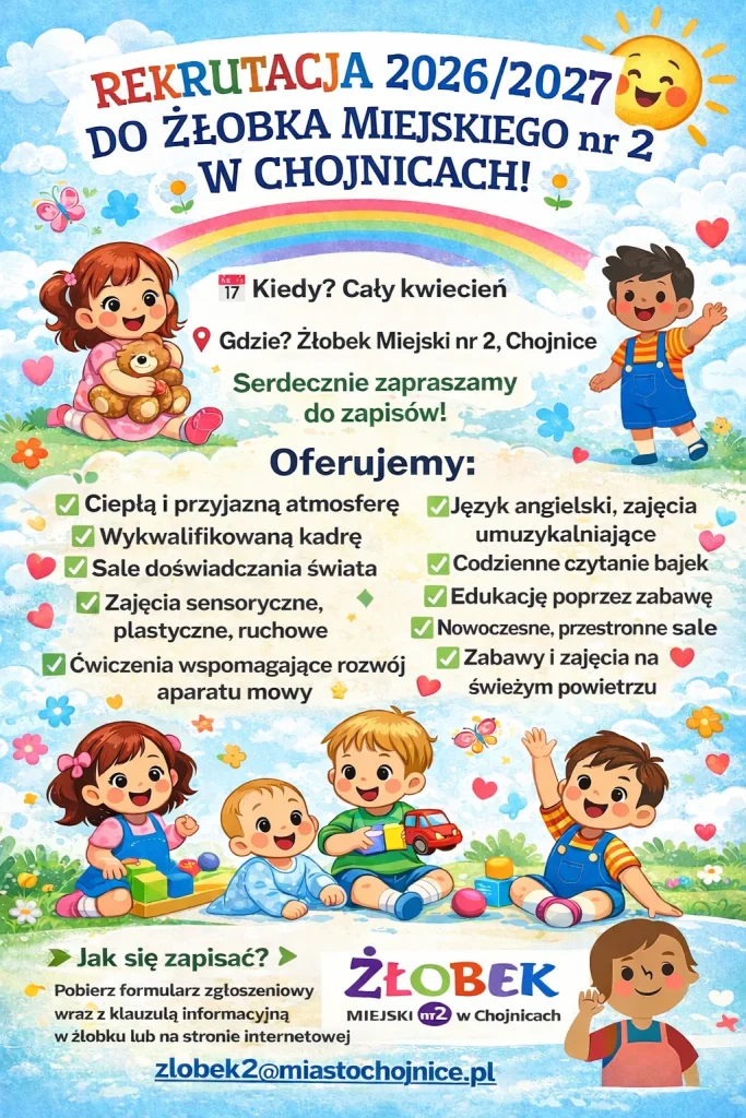 Plakat dot. rekrutacji na rok 2026/2027